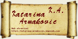 Katarina Armaković vizit kartica